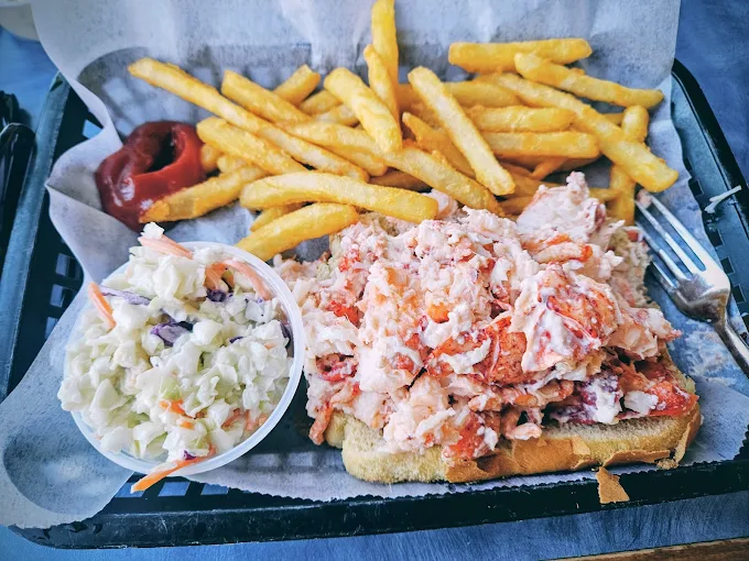 A lobster roll basket at Eagle's Nest in Brewer, Maine.