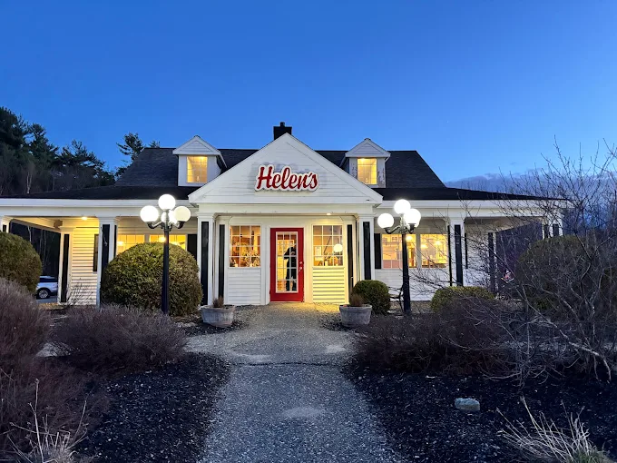 The exterior of Helen's Restaurant in Ellsworth, Maine