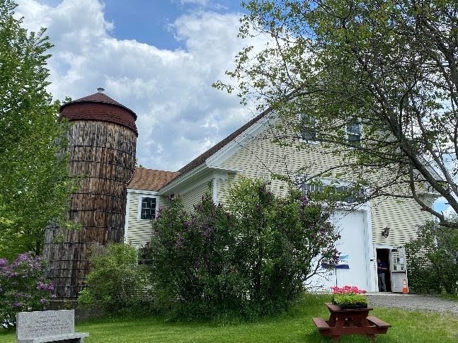 The Page House with its Silo and front entrance.